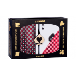 COPAG MASTER PLASTIC PLAYING CARDS POKER SIZE REGULAR INDEX BLACK/RED DOUBLE-DECK SET wwww.jeux2cartes.fr