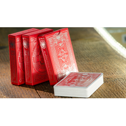 Pinocchio Vermilion Playing Cards (Red) by Elettra Deganello wwww.jeux2cartes.fr
