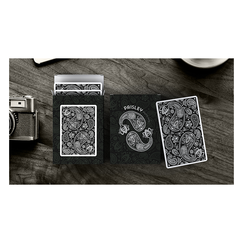 Paisley Playing Cards Workers Deck Black par Dutch Card House Company wwww.jeux2cartes.fr