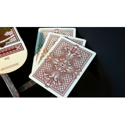 Cartes à jouer rouges en taille-douce par Jackson Robinson wwww.jeux2cartes.fr