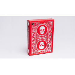 Cartes à jouer Superior Skull & Bones V2 (Rouge/Argent) par Expert Playing Card Co. wwww.jeux2cartes.fr