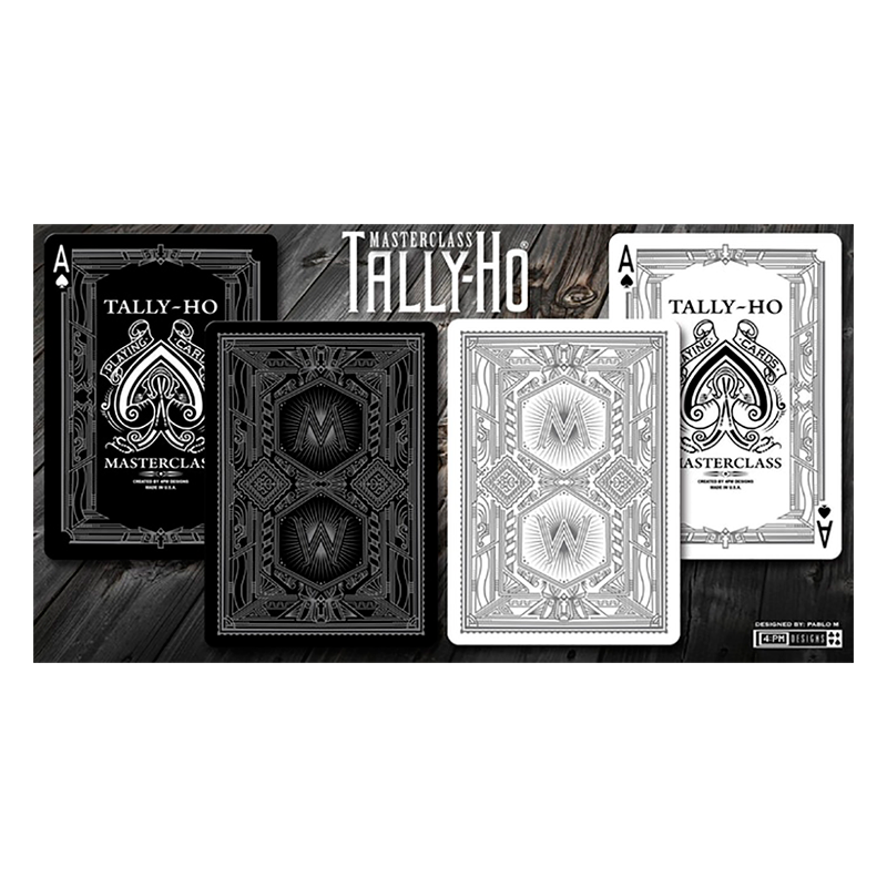 Black Tally-Ho Masterclass Playing Cards 