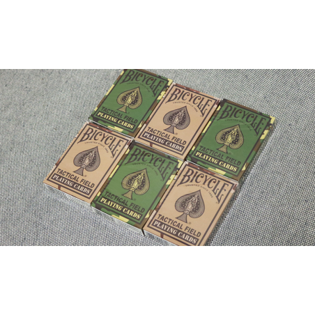 Bicycle Tactical Field Green Camo/Brown Camo (6 Decks) by US Playing Card Co wwww.jeux2cartes.fr