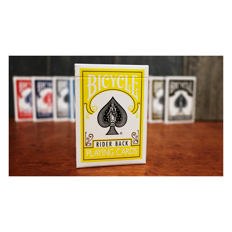 Cartes à jouer jaunes de vélo par cartes à jouer américaines wwww.jeux2cartes.fr