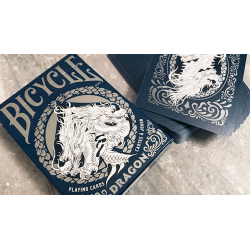 Cartes à jouer Bicycle Dragon (Bleu) par USPCC wwww.jeux2cartes.fr