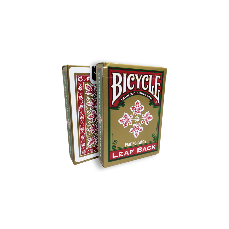 Bicycle Leaf Back Deck (Rouge) par Gambler’s Warehouse wwww.jeux2cartes.fr