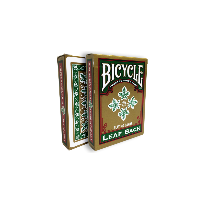 Bicycle Leaf Back Deck (Green) by Gambler's Warehouse wwww.jeux2cartes.fr