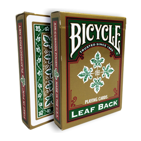 Bicycle Leaf Back Deck (Vert) par Gambler’s Warehouse wwww.jeux2cartes.fr