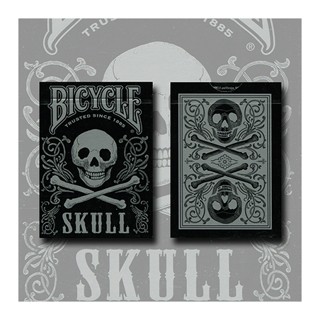 Bicycle Skull Metallic (Silver) USPCC by Gambler's Warehouse wwww.jeux2cartes.fr