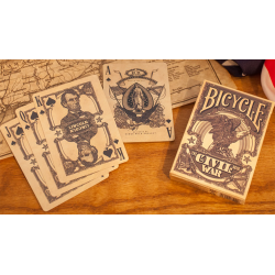 Bicycle Civil War Deck (Bleu) par US Playing Card Co - Astuce wwww.jeux2cartes.fr