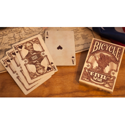 Bicycle Civil War Deck (Rouge) par US Playing Card Co wwww.jeux2cartes.fr