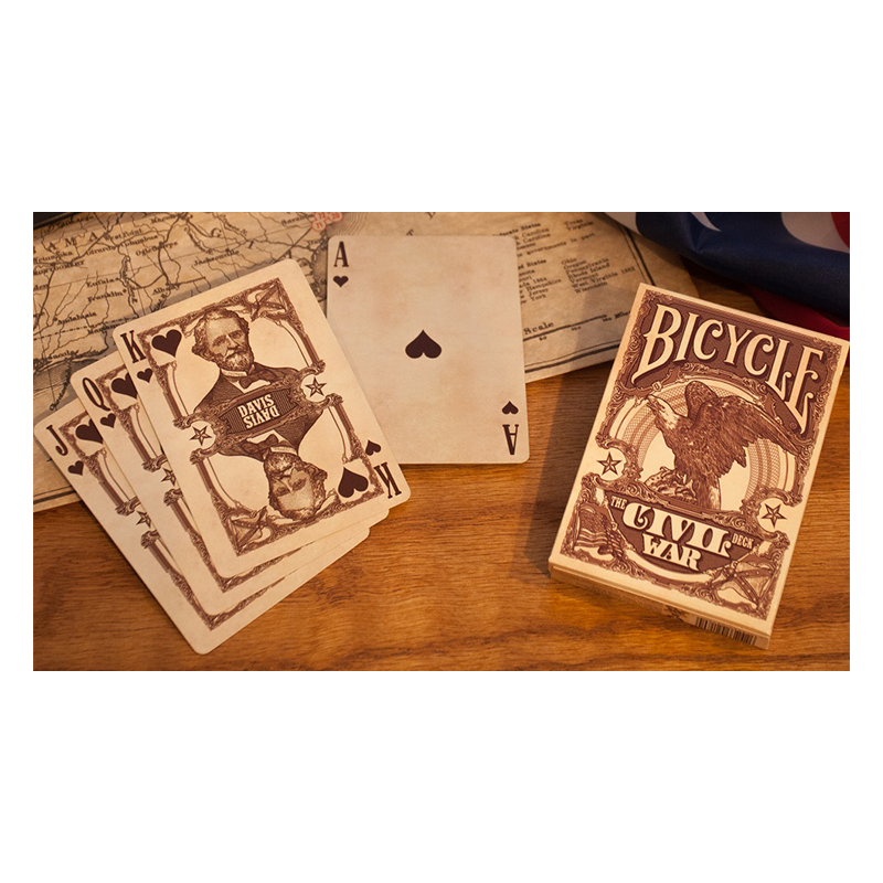 Bicycle Civil War Deck (Rouge) par US Playing Card Co wwww.jeux2cartes.fr