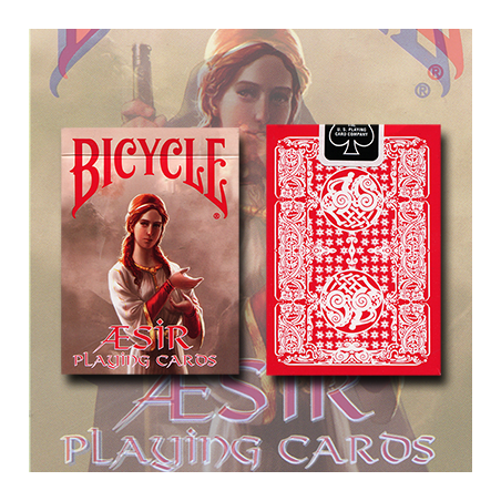 Bicyclette AEsir Viking Gods Deck (Rouge) par US Playing Card Co. wwww.jeux2cartes.fr