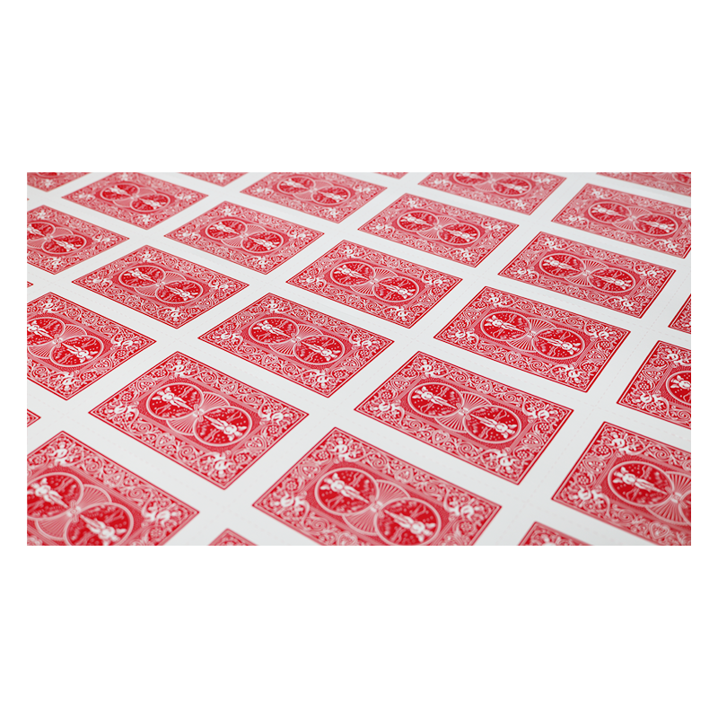 Bicycle Poker Cards Uncut Sheets (Red) wwww.jeux2cartes.fr