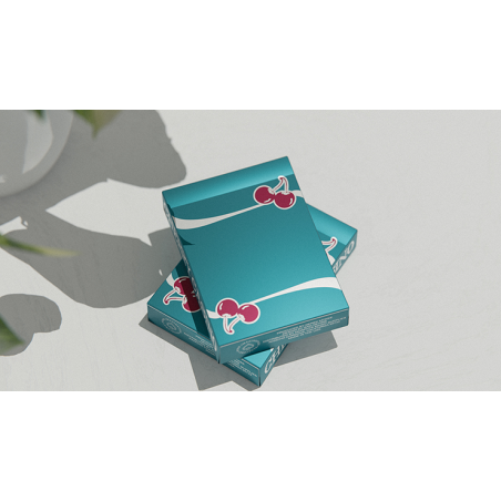 Cherry Casino (Tropicana Teal) Playing Cards by Pure Imagination Projects wwww.jeux2cartes.fr