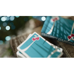 Cherry Casino (Tropicana Teal) Playing Cards by Pure Imagination Projects wwww.jeux2cartes.fr