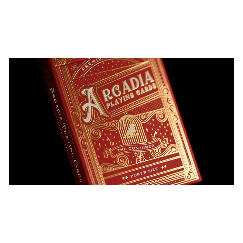 Les cartes à jouer Conjurer (rouge) par Arcadia Playing Cards wwww.jeux2cartes.fr