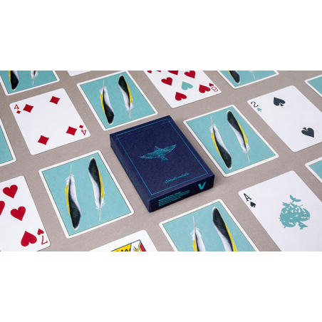 Feather Deck: Goldfinch Edition (Teal) by Joshua Jay wwww.jeux2cartes.fr