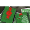 Paisley Metallic Green Cartes à jouer de Noël par Dutch Card House Company wwww.jeux2cartes.fr