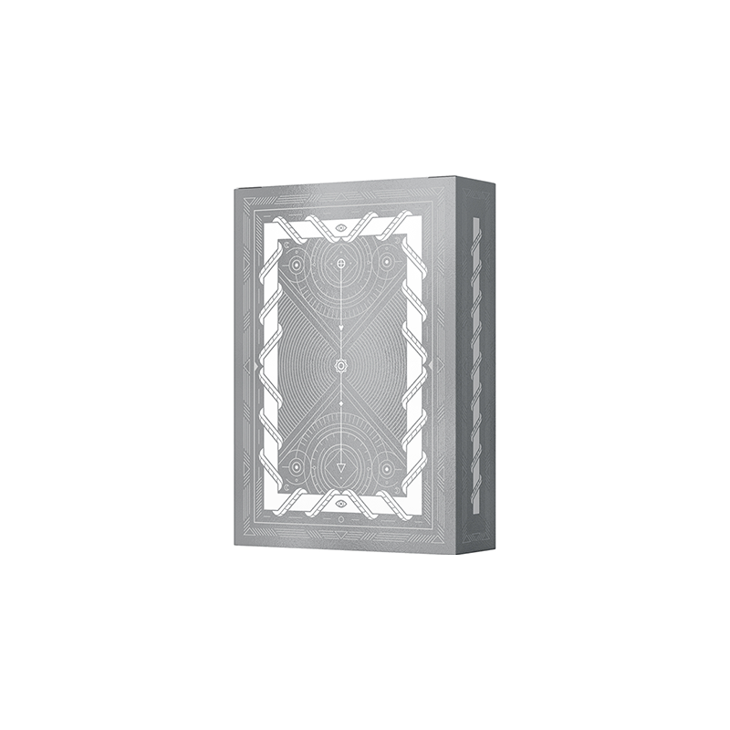 Cartes à jouer monolithes blanches par Giovanni Meroni wwww.jeux2cartes.fr