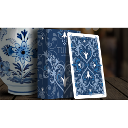 Cartes à jouer Tulip (Dark Blue) par Dutch Card House Company wwww.jeux2cartes.fr